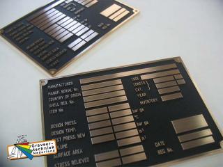 Oude bronzen machineplaat Shell